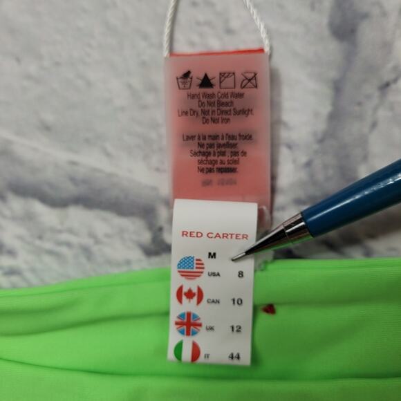 Red Carter Chain Side Bikini Bottom size Medium - Picture 11 of 14